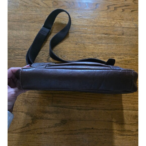 Vintage Fossil Brown Leather Large Messenger Cross Body Bag - Picture 9 of 13